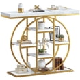 thumbnail image 1 of HOMCOM Table d'Entrée 39,4 Pouces avec Étagères de Rangement, Table Console Industrielle, 1 of 10