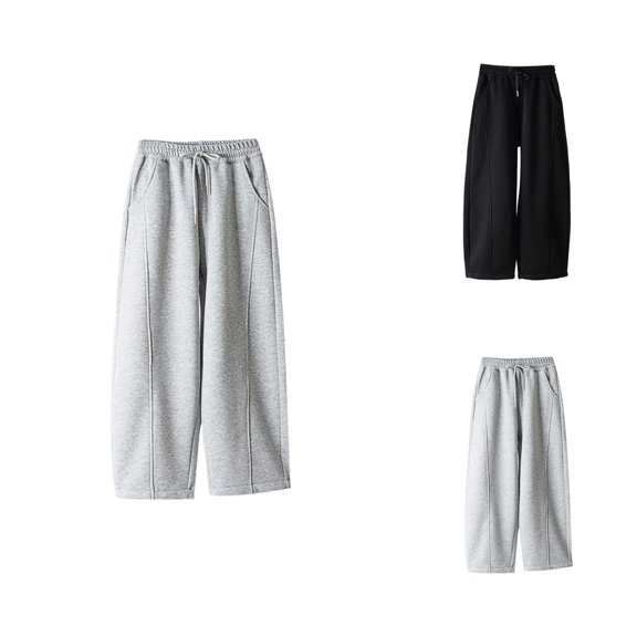Kids Sweatpants Loose Straight Leg Casual Pants for Boys and Girls Drawstring Track Pants Comfortable Everyday Athletic Bottoms
