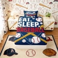 thumbnail image 4 of Erosebridal Eat Sleep Baseball Twin Sheet Sets, Sport Bedding for Boys and Girls, 3-Piece, 1 Flat Sheet, 1 Fitted Sheet and 1 Pillowcase, 4 of 6