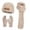 Beige, variant on PureCasa Winter Knit Warm Hat Beanie Long Scarf Touch Screen Gloves Set for Women Fleece Lined Skull Caps Neck Scarves Gift Set for Women
