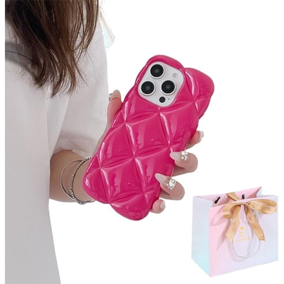 Squishy TPU Phone Case, Shockproof Bumper, for iPhone 15 Plus, Pink