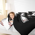 thumbnail image 4 of Manfei Baseball Sport Bedding Comforter Set 2pcs for Kids Teens, Black White Twin Comforter Sets, Monogrammed Letter Z Bedding Set, Luxury Bedroom Decor, 4 of 8