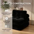 thumbnail image 6 of Convertible Folding Sofa Bed with Back Support, Portable Chair for Living Room Bedroom, Black, 6 of 9