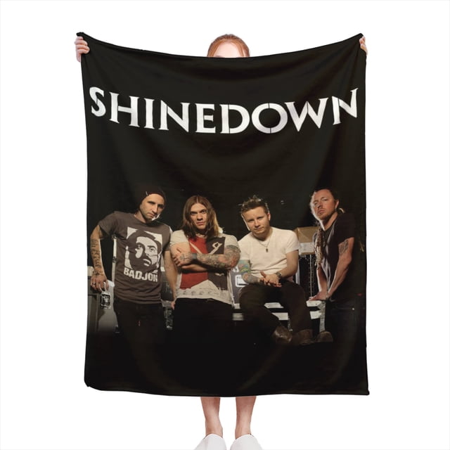 Manta de franela Shinedown ligera, suave, antibolitas, cálida, con estampados para el aire acondicionado, para dormitorio, 40 x 50 pulgadas