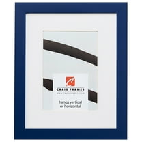 Craig Frames Confetti, 22x28 inch Modern Blue Picture Frame Matted for an 18x24 Photo