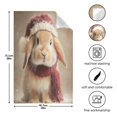 thumbnail image 3 of Kitchen Towel 28x18 Inches x1，Plate Towel, Decorative Towel, Napkin, Tea Towel Tea Towels For Kitchen Dish Cloths & Dish Towels Yellow Christmas Bunny, 3 of 7