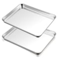 thumbnail image 1 of Bandeja para hornear TeamFar de acero inoxidable, 17,6 x 13 x 2 cm, juego de 2, 1 of 7
