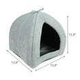 thumbnail image 6 of SUSSEXHOME Pets 13.8 x 13.8 x 13.8 Inches Washable Pet Tent Bed - Cozy Covered Small Cat Bed and Dog Igloo Bed - Dog Cave Bed and Cat House for Indoor Cats - GRAY, 6 of 8