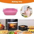 thumbnail image 2 of Alfombrilla de silicona para parrilla sin BPA 19 cm freidoras de aire cuadradas bandeja para hornear horno (rosa) Sywqhk Libre de BPA, 2 of 8