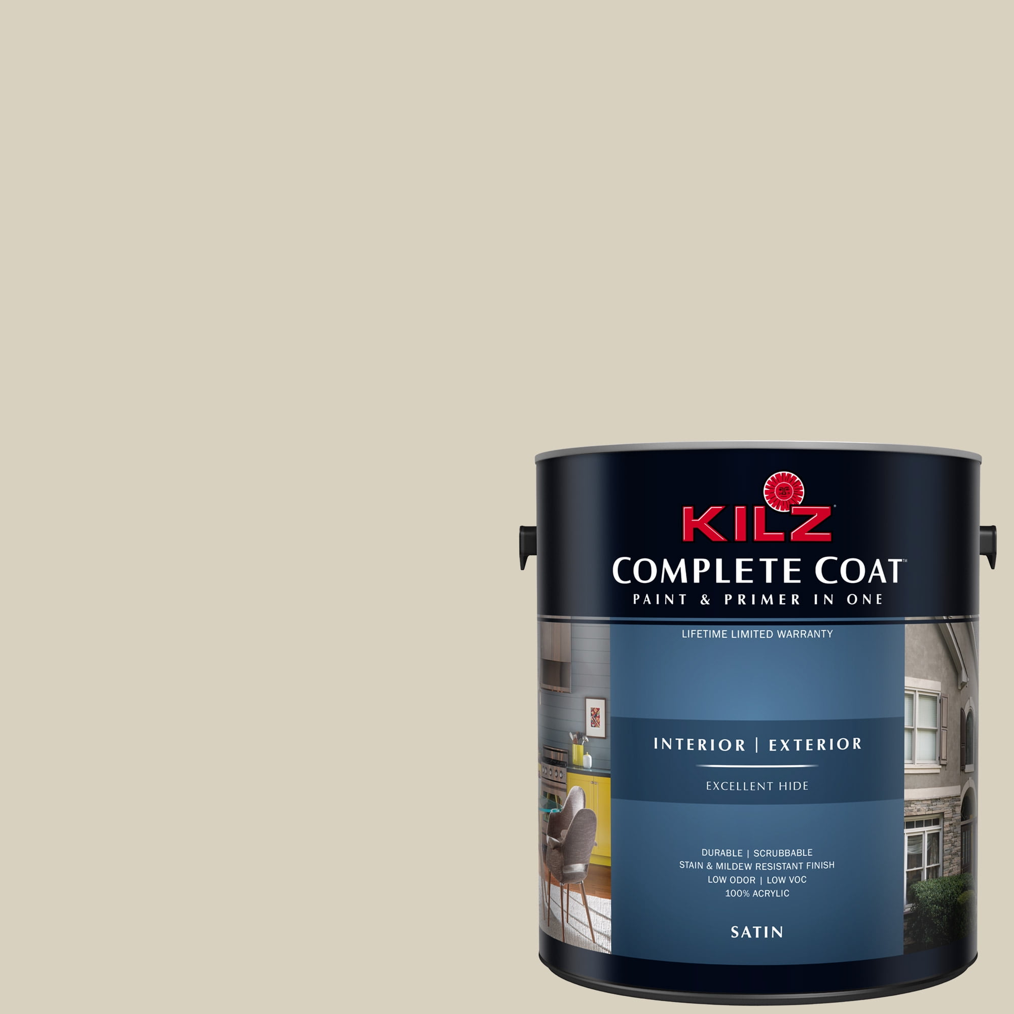 Oatmeal, KILZ COMPLETE COAT Interior/Exterior Paint & Primer in One, 