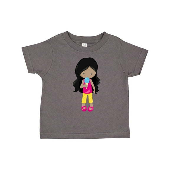Inktastic Girl with Ice Cream, African American Girl, Dress Girls Toddler T-Shirt