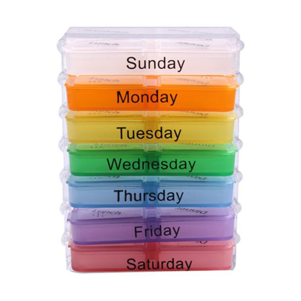 Medicine Storage Pill 7 Day Sorter Box Container Case Walmart Canada