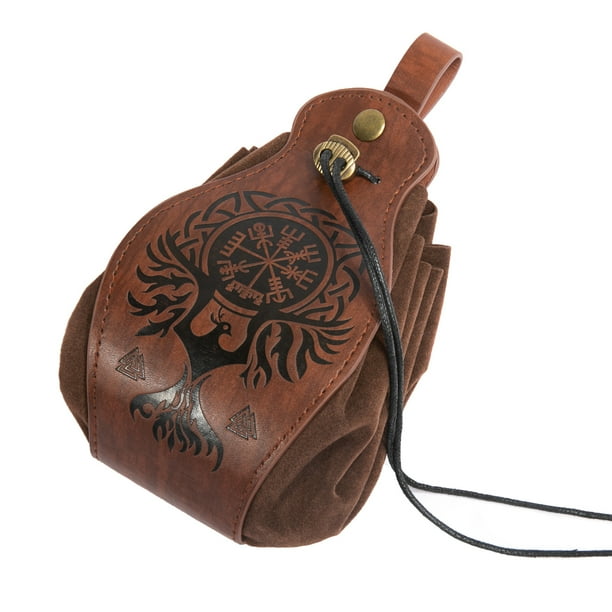 Bolsa de cinturon medieval Bolsa de monedas de cuero renacentista vikingo Bolsa de cintura medieval Bolsa de cordon de cuero Bolsa de cinturon Steampunk Bodega Aurrera en linea