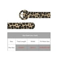 thumbnail image 4 of Cinturones retro impresos de leopardo para mujeres INSPIRE CHIC, ancho de 1.5" de ancho, cinturón de cuero sintético con hebilla redonda para jeans y pantalones 44.1x1.5" (LxA) negro caqui, 4 of 6