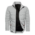 thumbnail image 4 of Vedolay Men's Winter Coats Slim Coat Trench Jacket Long Parka Overcoat Outwear Grey,2XL, 4 of 4