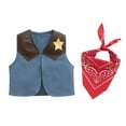 thumbnail image 6 of WUXIAN Toddler Baby Boys Sleeveless Retro Cowboy With Bandanas For Tops Holiday Party Coat Cute Streetwear, 6 of 6