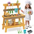 thumbnail image 1 of Gymax Cuisine de Jeu pour Enfants avec Robinet Amovible, Évier, Grille, Support, Boutons de Rotation, 1 of 10
