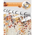 thumbnail image 4 of Fall Pumpkins Shower Curtain Set ，Waterproof Fabric Shower Curtains Thanksgiving Orange Eucalyptus Leaves Watercolor Linen Shower Curtains for Bathroom,Bathroom Decor 36"x72", 4 of 7