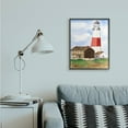 thumbnail image 3 of Stupell Industries Nautical Red Striped Lighthouse Coastal Cliff Architecture Black Framed, 16 x 20, Design by Melissa Hyatt LLC, 3 of 4