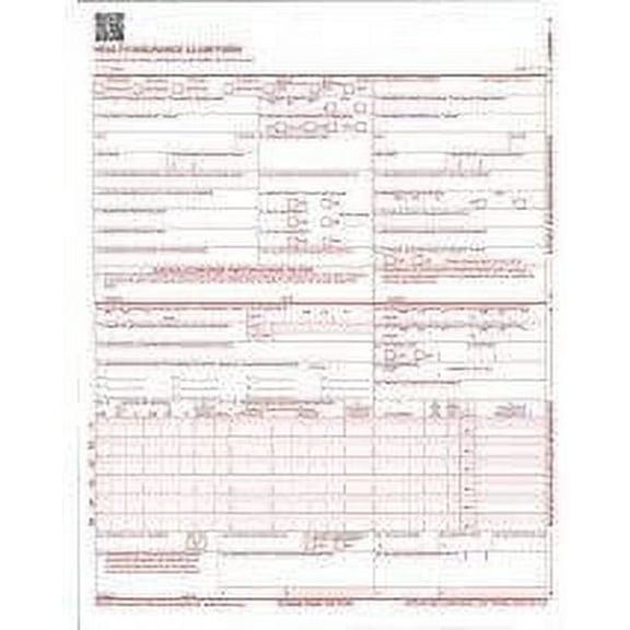New CMS 1500 Claim Forms - HCFA Version 02/12 100 Sheets