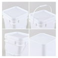 thumbnail image 3 of 3 Gallon Square Food Grade Bucket Pail with Lid, Multifunctional Industrial Bucket Container for Storing Dry Food Charcoal Camping Fishing (Pack of 4), 3 of 7