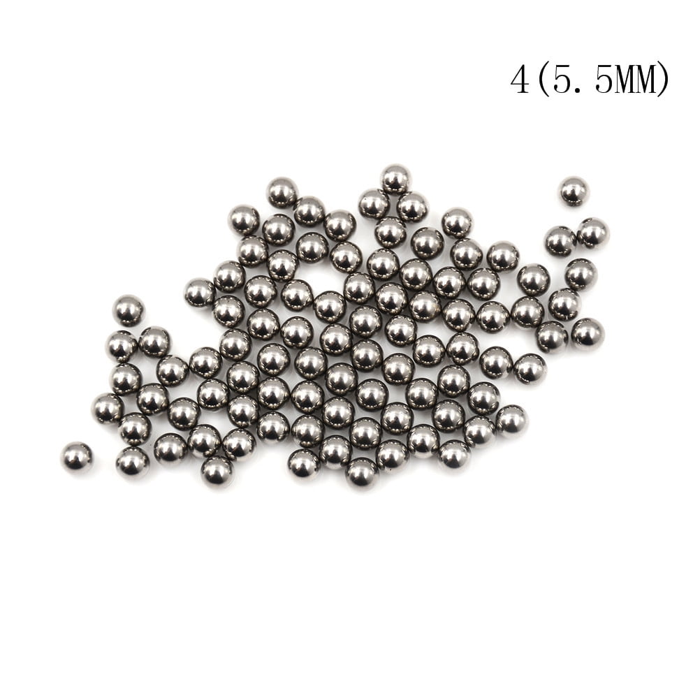 100pcs Bicycle Replacement Silver Tone SPeel Bearing Ball  4/4.5/5/5.5MM Dia SP 