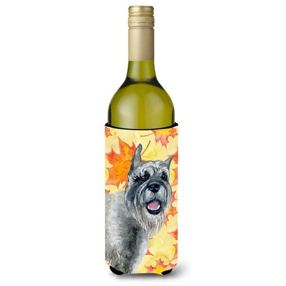 Schnauzer Fall Wine Bottle Beverge Insulator Hugger