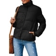 thumbnail image 3 of Winter Fashion Women Casual Zipper Jacket Lightweight Puffer Coat, 3 of 5