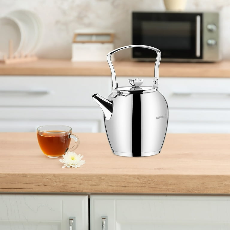 Korkmaz Butterfly 2.3 Liter Stainless Steel Kettle with Lid in