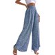thumbnail image 3 of Pantalones Largos para Mujer,Pantalones Largos para Mujer Pantalones Sueltos De Cintura Alta para Mujer Pantalón De Cintura Alta con Estampado Floral Funcionalidad Versátil, 3 of 6