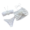 thumbnail image 3 of Ensemble Bikini 3 Pcs à Fleurs 3D pour Femmes avec Jupe de Couverture, 3 of 4