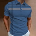 thumbnail image 5 of Fashion Business Stripe Print Polo Shirt Summer Short Sleeve T-Shirt Line Pattern Top Casual Men's Polo Shirt Large Size Clothes, 5 of 5