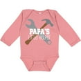 thumbnail image 3 of Inktastic Papa Little Helper Boys Long Sleeve Baby Bodysuit, 3 of 5
