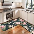 thumbnail image 3 of Kitchen Rugs Sets Of 2,Pioneer Flower Floral Print Pattern Anti Fatigue Kitchen Mat Rugs Non Slip Washable,Decorative Kitchen Floor Mats for Kitchen,Sink,Laundry,17"x47"+17"x47", 3 of 5
