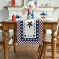 thumbnail image 6 of JWshufel Independence Day Patriotic Table Runner 4th of July Holiday Decor Dining Kitchen Tablecloth Memorial Day Celebration Table Decorations Polyester 72 Inch, 6 of 6