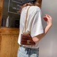 thumbnail image 3 of Elegantes bolsos de hombro puros para mujer, bolso de mensajero con cadena de cuero (marrón) Tmvgtek Oficina Multiescena Multifunción, 3 of 9