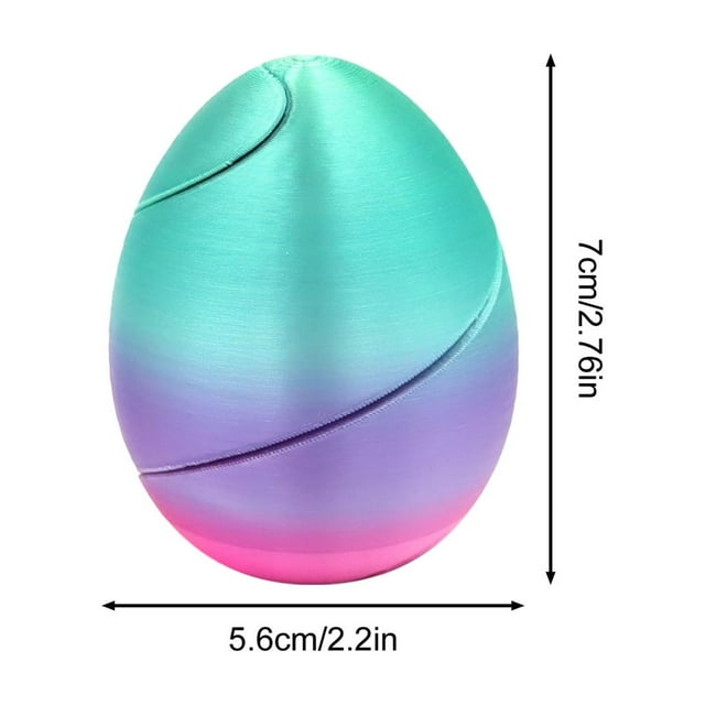 Eoozwa Printed Easter Egg Toy Rotatable Disassemblable for Interactive Holiday Play Colorful Decor Activity Exploration Game