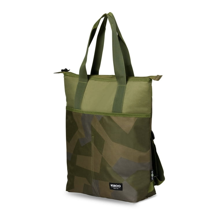 Igloo Fundamentals 15 cans Tote Soft Cooler Backpack, Swedish Camo