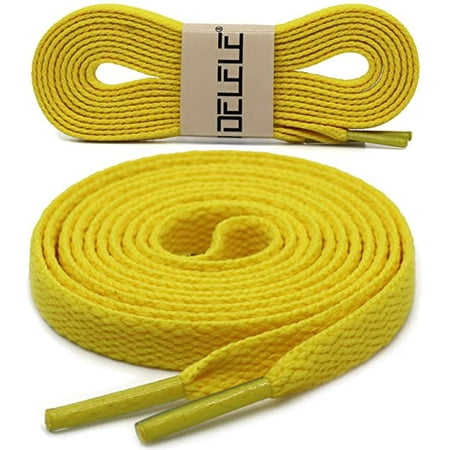 

Wish 2 pairs of flat shoe laces suitable for skateboard shoes and sports shoes 31 Inch（Yellow） S2789