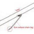 thumbnail image 1 of AHKNORMAILCUI 5 Pcs/lot Chaîne en Acier Inoxydable 1 1.5 2mm Rolo Collier Chaîne en Or 40 45 50 60CM Long Collier Fermoir Homard, 1 of 5