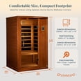 thumbnail image 5 of Dynamic Saunas Venice 2-Person Low EMF FAR Infrared Sauna, Canadian Hemlock, Portable, 5 of 9