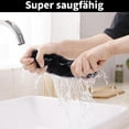 thumbnail image 4 of Juego de 6 paños de cocina de algodón, paño de cocina con estampado de gofres superabsorbentes, paños de cocina de secado rápido, paños de cocina premium con colgador, 34 x 34 cm, negro, 4 of 6