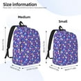 thumbnail image 2 of Yiaed colorful Skull flower leaf Print Print Laptop Backpack Travel Canvas Backpack Vintage Aesthetic Backpack for School Knapsack Backpack Backpack for School-Small, 2 of 5