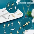 thumbnail image 4 of 60 colgantes de acero inoxidable con forma de crucifijo para pulseras, collares y otros accesorios de joyería., 4 of 6