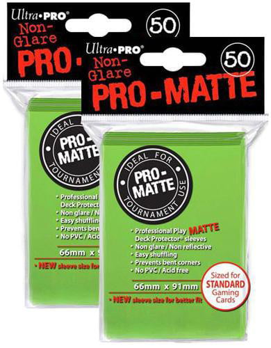 Ultra Pro Non-Glare Pro-Matte Sleeves-Lime for Yugioh 