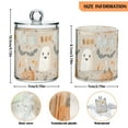 thumbnail image 5 of Yayeee 2 Pack Qtip Holder Bathroom Cotton Swab Canister with Lid Clear Dispenser Set, Halloween Ghosts, 5 of 6