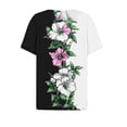 thumbnail image 4 of 2026 Summer Tops for Women V Neck Short Sleeve Vintage Floral Print Blouses Loose Fit Spring Lounge Shirts Going Out Tops Business Dressy Casual Outfits Airport Travel Vacation Outfits, 4 of 6