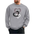 thumbnail image 2 of PNTUTB Men's Casual Crew Neck Long Sleeve Fashion Valentine's Day Print Pullover Comfortable Loose Sweatshirts, 2 of 6
