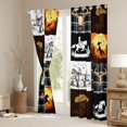 thumbnail image 3 of Manfei Retro Bull Skull Blackout Curtains Set of 2 (52x84 Each),Rustic Western Cowboy Window Curtains,Orange Sunset Natural Scenery Curtains and Drapes For Boy Kids,Luxury Bedroom Decor, 3 of 6