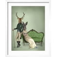 thumbnail image 2 of Art.com Mr Deer and Mrs Rabbit Art Print by Fab Funky, White Frame Wall Art, 17" x 21", 2 of 4